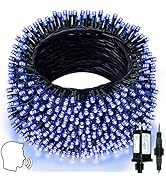 Voice Controlled Smart Christmas Lights Outdoor, 75.8ft 200 LED Extendable String Lights with 7 V...