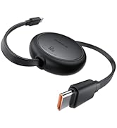 USB C Cable, Baseus 60W Mini Retractable USBC to USBC Fast Charging Cable, 4-Stage Length Preset ...