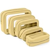 5PCS Diaper Bag Organizer Pouch Set, TSA Approved Toiletry Bag,Clear Waterproof TPU Makeup Bag Se...