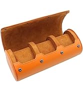 HUYUTAWE Watch Travel Case Portable Organizer - Luxury Watch Roll Travel Box Recycled Leather Wat...
