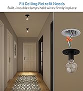 LEONLITE One Gang Old Work Round Electrical Outlet Box, 18 Cubic Inch Device Box, PPO Electrical ...