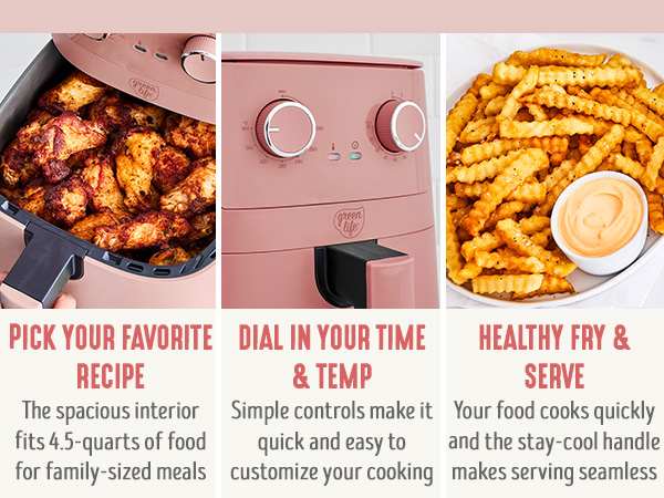 GreenLife, Ceramic Nonstick, PFAS-Free, Non-Toxic, Electrics, Air Fryer