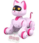 Robot Cat Toy for Kids, Interactive Robot Kitty with Touch Sensing, Remote Control Cat Robot Sing...