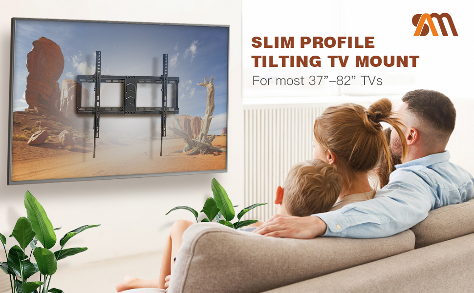 SLIM PROFILE TILTING TV MOUNT