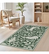 Vintage Living Room Area Rug 3x5 - Large Soft Washable Oriental Traditional Distressed Farmhouse ...