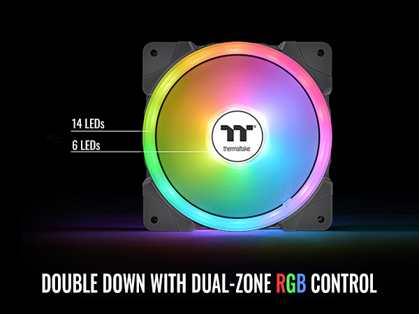 Thermaltake SWAFAN EX12 ARGB PC Cooling Fan - Dual Zone RGB control