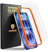ImpactStrong Shatterproof Tempered Glass Screen Protector for iPhone 16 Pro Max [Easy Installatio...