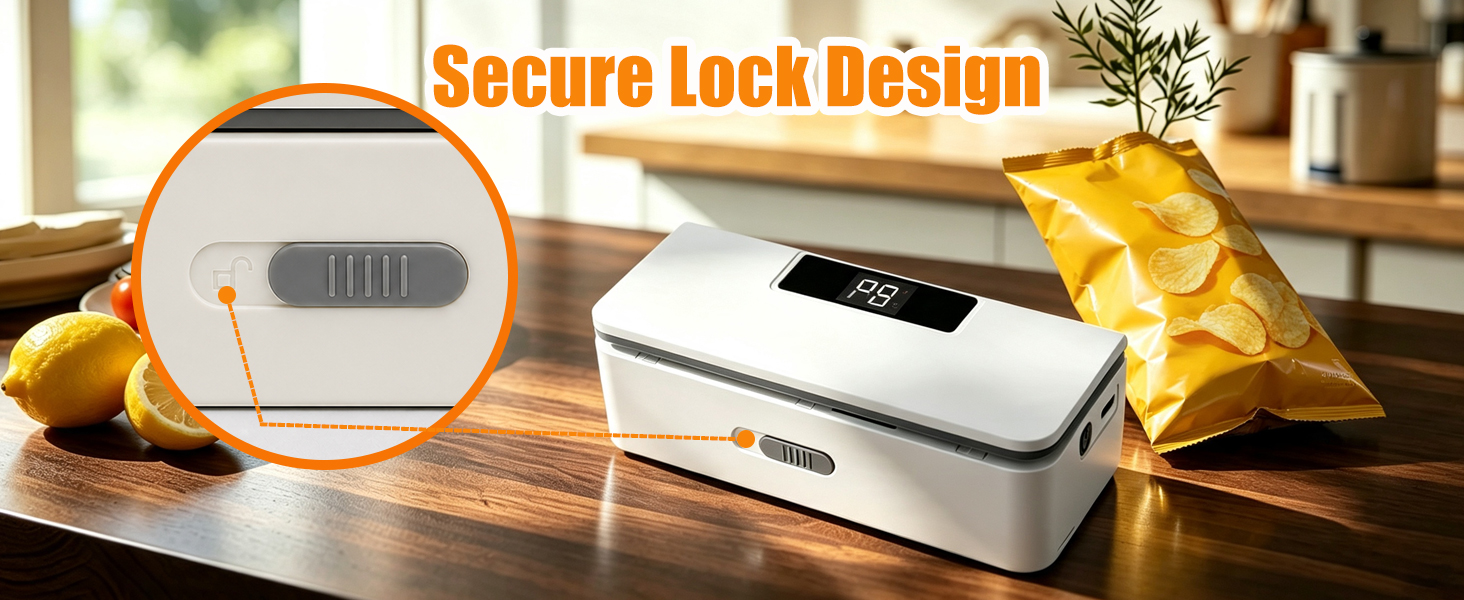 plastic bag sealer with secure lock design