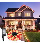 C9 Christmas Lights Outdoor, 85 Ft 110 LED with 8 Modes Red&Warm White
