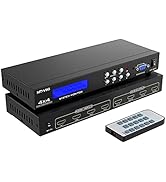 MT-VIKI 4x4 HDMI Matrix 4 in 4 Out 4K@30Hz HDMI Matrix Switcher &amp; Splitter Support 4Kx2K@30HZ, ED...