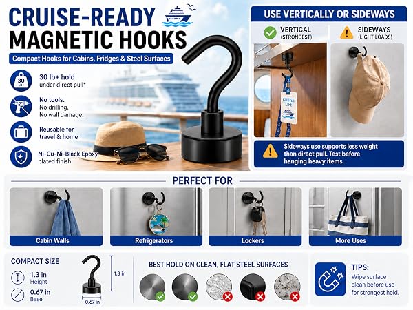 Neosmuk Black Magnetic Hooks