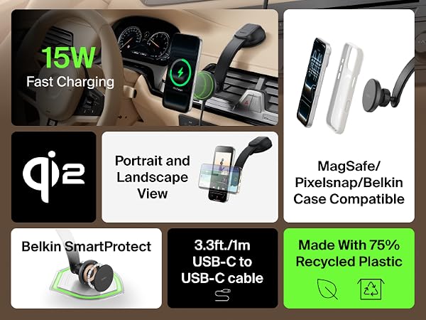 Wireless Car Dash Mount