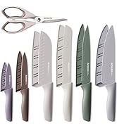 Astercook Knife Set, 13 Pieces Kitchen Knives Set with Healthy Anti-Rust Coating, Dishwasher Safe...