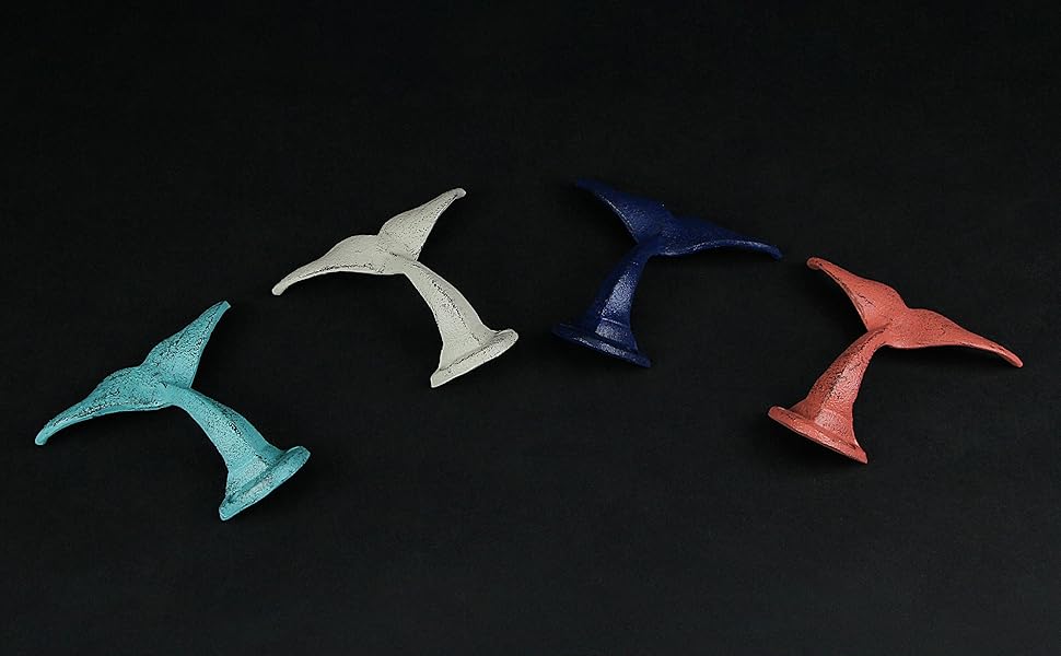 Whale Tail Wall Hooks Coastal Coral Header
