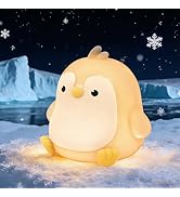 Squishy Penguin Night Light with RGB Mode Cute Chubby Penguin Light 3 Brightness Adjustable Nurse...