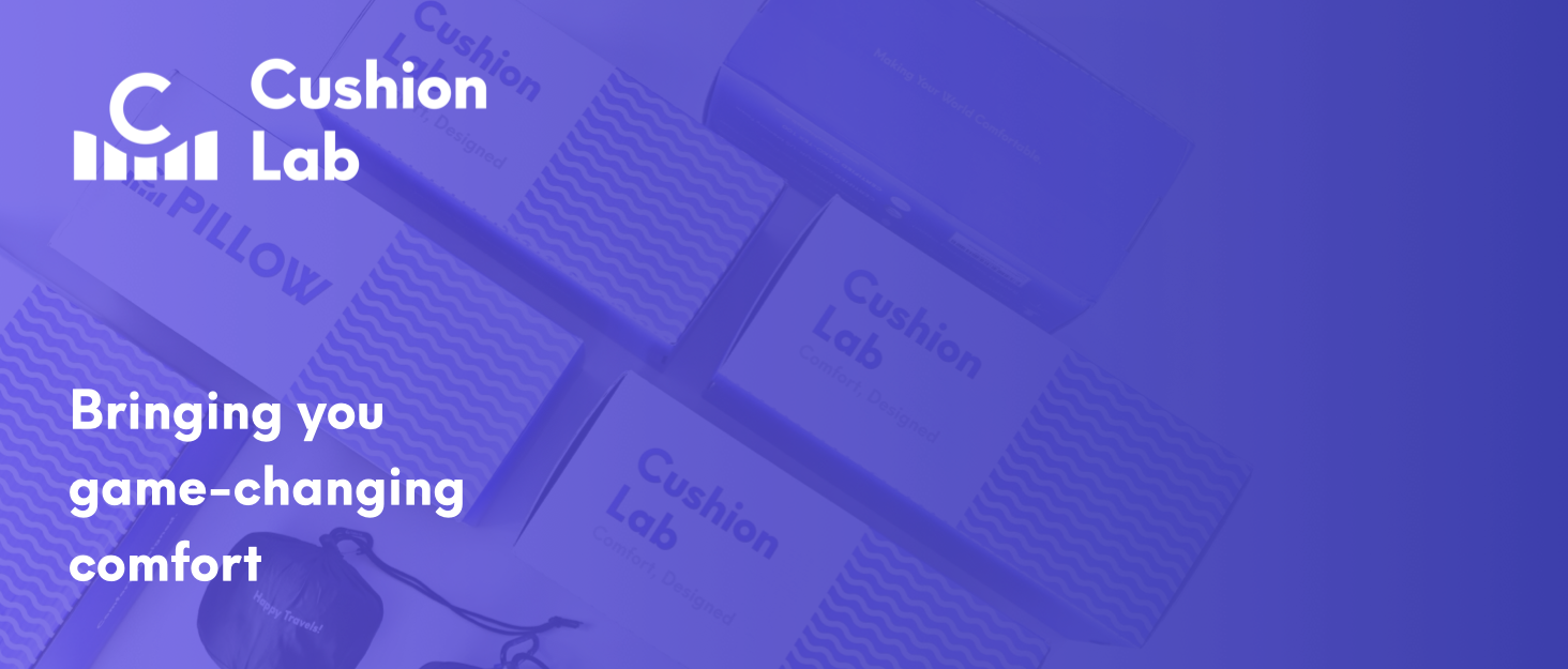 Cushion Lab Brand Story - Purple Banner