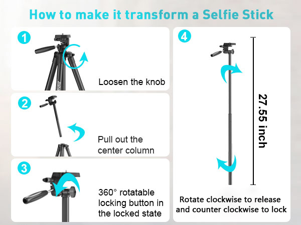 How to make it transform a selfie stick