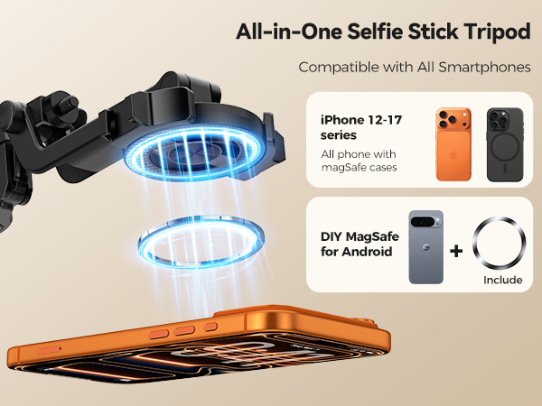 magnetic phone tripod