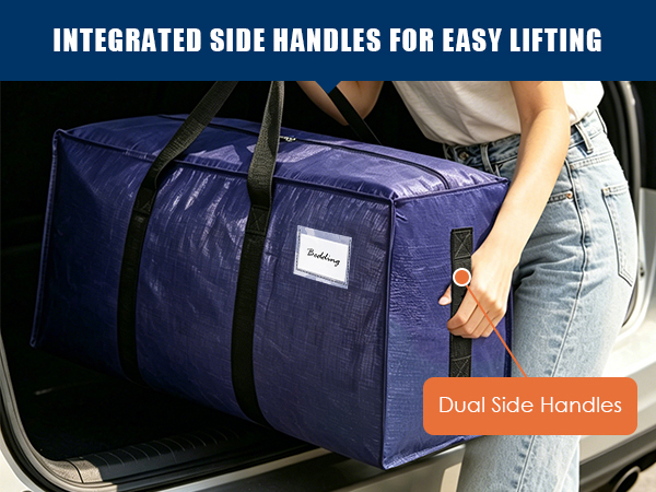 SWEET DOLPHIN 8 Pack 200LB Heavy-Duty Moving Bags with Wrap-Around Handles