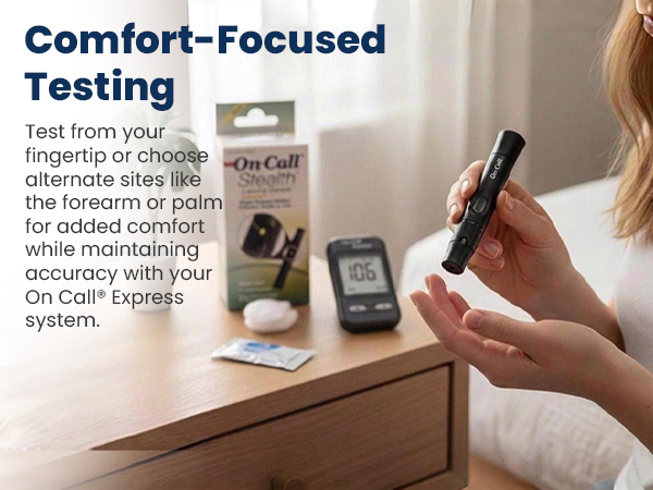 Blood glucose testing system with alternate site testing for palm or forearm sampling
