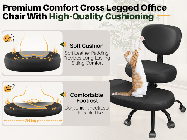 crossed legged office chair