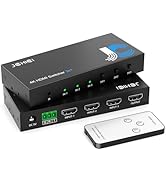 HDMI Switch 3 in 1 Out 4K@60Hz, 3 Ports HDMI Switcher Selector with Remote, Support HDCP 2.2 HD R...