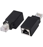 SinLoon RJ45 Crossover Adapter,Cat6/Cat5e Ethernet RJ45 Male/Female Adapter to Connect 2 Computer...