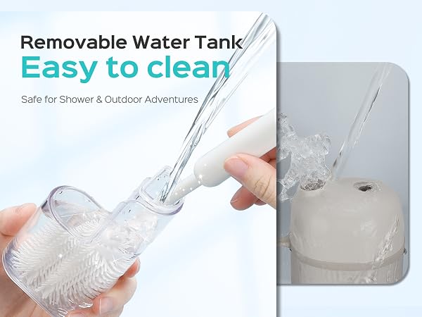 COSLUS Mini Water Flosser for Travel: Portable Compact Design, Cordless Oral Irrigator for Braces