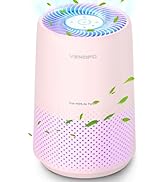 VENDFO Air Purifiers for Bedroom, H13 HEPA Air Purifiers - Covers Up to 1074 ft² - 24dB Ultra-Qui...