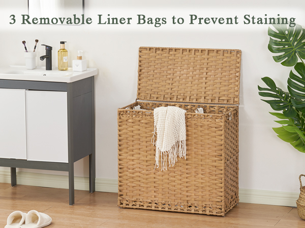 Laundry Hamper with Lid Laundry Basket 132 L