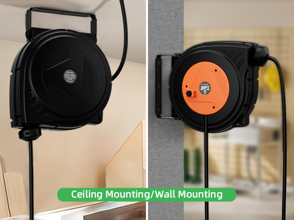 retractable extension cord reel