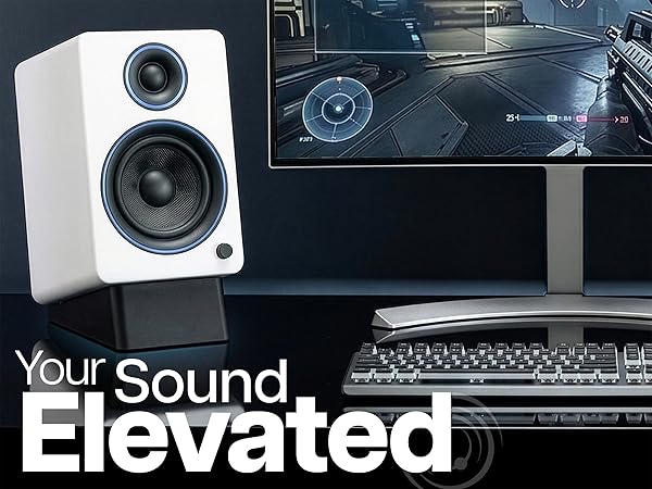 desktop speaker stands wedge angled audio riser anti vibration pad bookshelf speaker base tilt