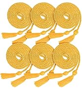 Whaline 6Pcs Gold Graduation Honor Cords, Grad Tassel Cords 67.7 Inch National Honors Society Gol...