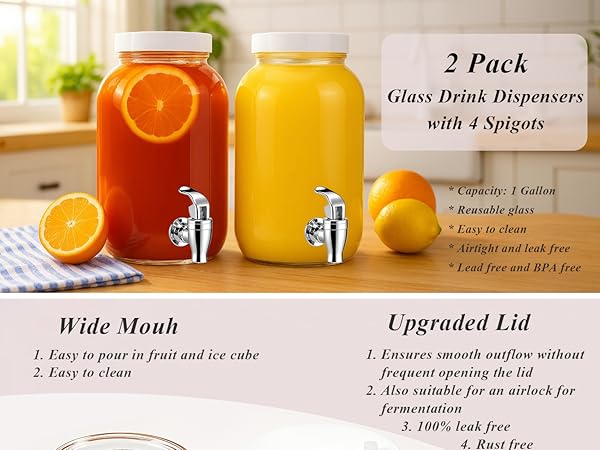 glass drink dispensers