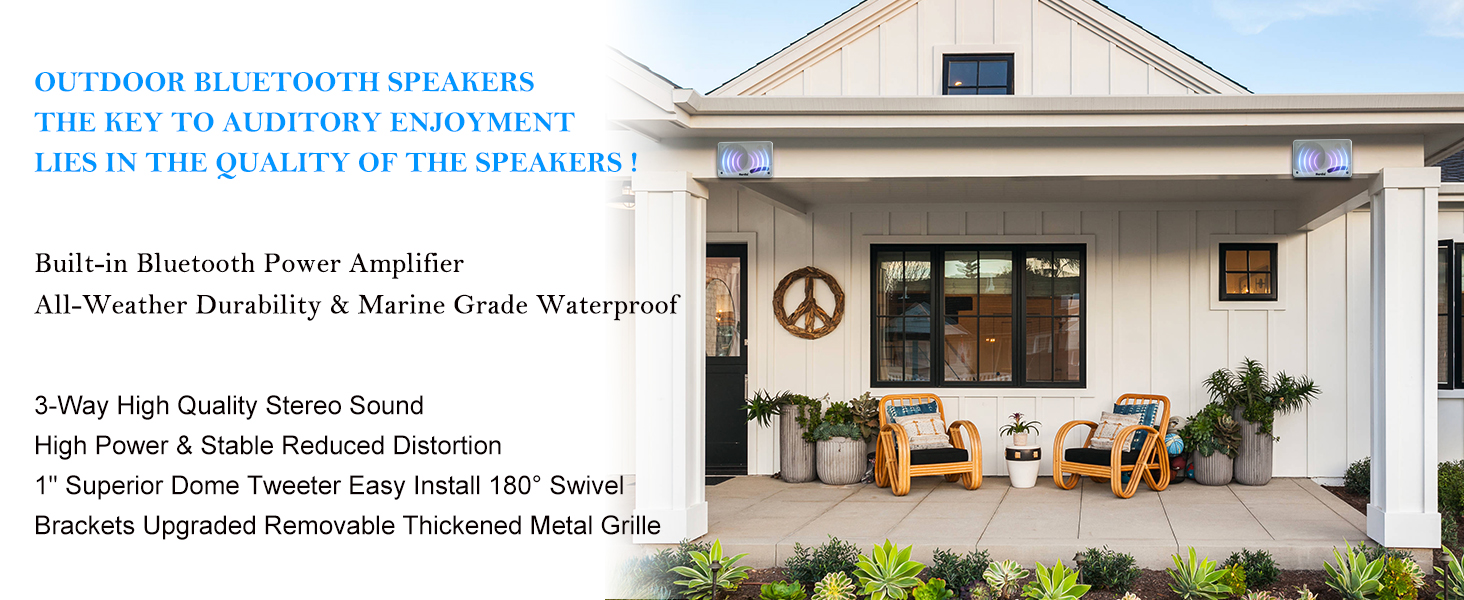 outdoor speakers bluetooth waterproof