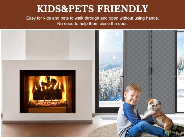 magnetic thermal insulated door curtain