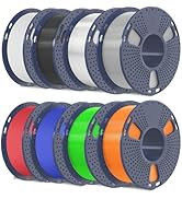 SUNLU TPU 3D Printer Filament 1.75mm, High Speed 95A TPU Filament Bundle, Flexible 3D Filament fo...