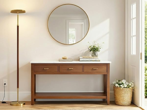 floor lamp in entryway