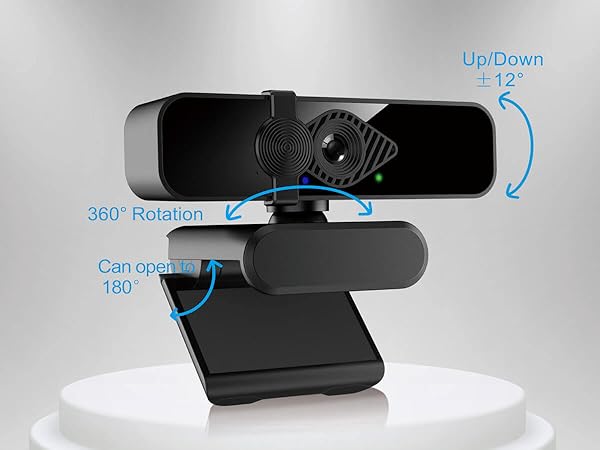 2K HD Adjustable PC Laptop Webcam USB plug-play web camera 360° rotation online education camera