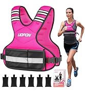 Adjustable Weighted Vest for Women, 6-12 Lbs Rucking Vest with 6 Ironsand Weights, Great Weighted...