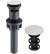 Hygie Rinse Pop Up Sink Drain with Overflow, Bathroom Sink Stopper for Vessel Sink, Push and Seal...
