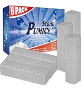 FAZMoss 6Pack Pumice Stone for Toilet Cleaning - Powerful Cleaner for Hard Water Rings, Calcium B...