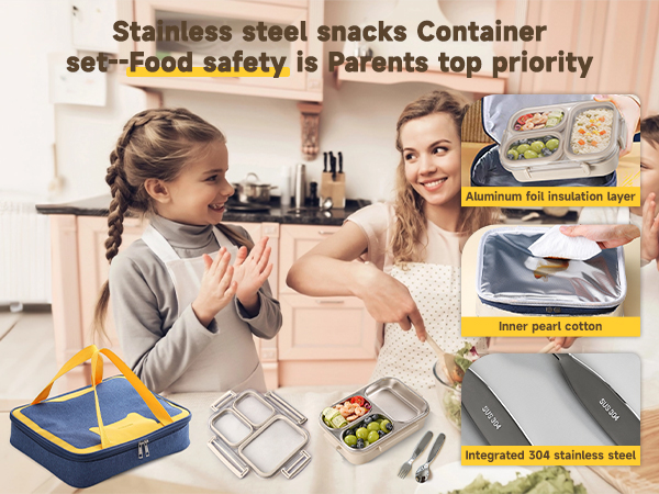Stainless steel snack box