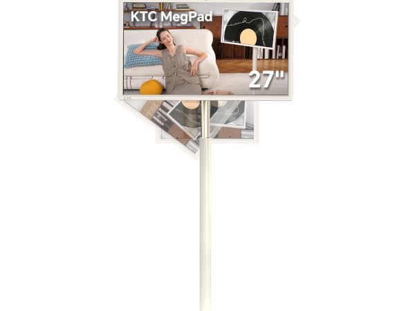 KTC 27" MEGAPAD 1080p Portable TV Touchscreen Monitor, EDLA-Certified Android 14 8G RAM +128G