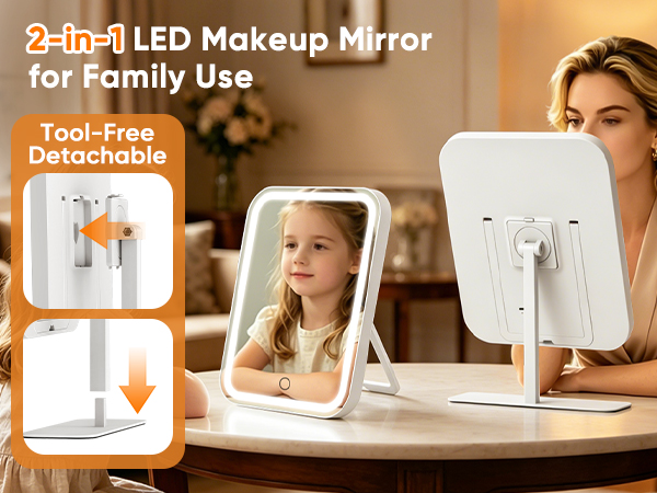 rechargeable makeup mirror with lights