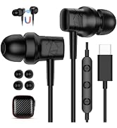 COOYA USB C Headphones for iPhone 18 Pro Max 17 16 15/iPad Air Laptop,Black | Wired Earbuds with ...