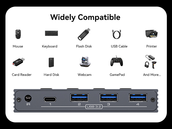 USB switch with remote