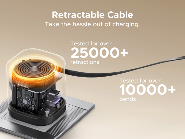 Retractable Cable Take the hassle out of charging