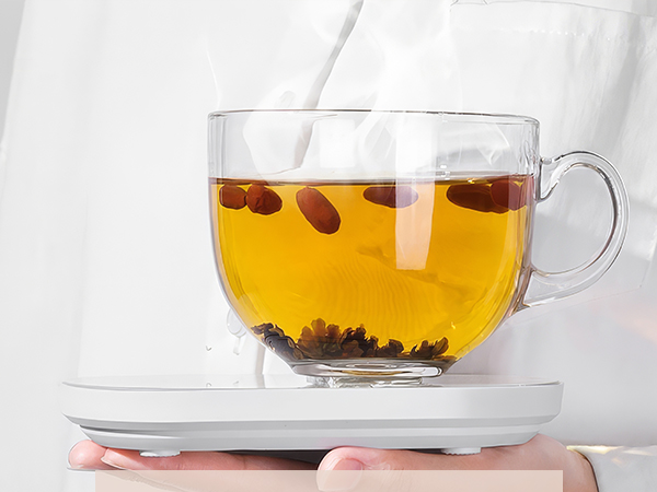 Glass cup, USB heating pad