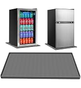 NinjaTiger Mini Fridge Silicone Mat - 23.6'' x 23.6'' Refrigerator Floor Protector Mat with Raise...